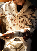 Iron and Resin Wincha Shawl Sweater — Natural / Black-IRON AND RESIN-Industrie
