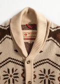 Iron and Resin Wincha Shawl Sweater — Natural / Black-IRON AND RESIN-Industrie