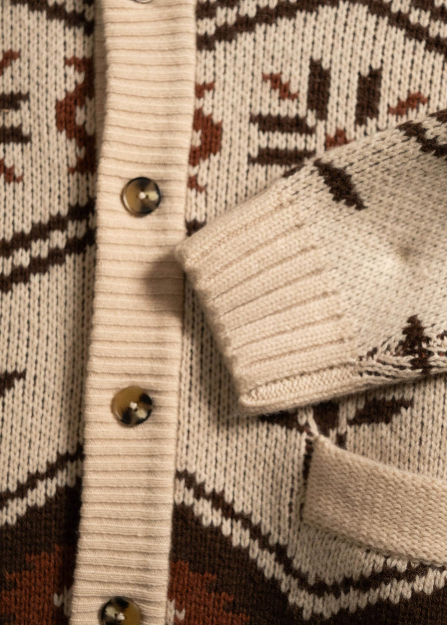 Iron and Resin Wincha Shawl Sweater — Natural / Black-IRON AND RESIN-Industrie