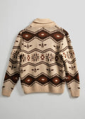 Iron and Resin Wincha Shawl Sweater — Natural / Black-IRON AND RESIN-Industrie