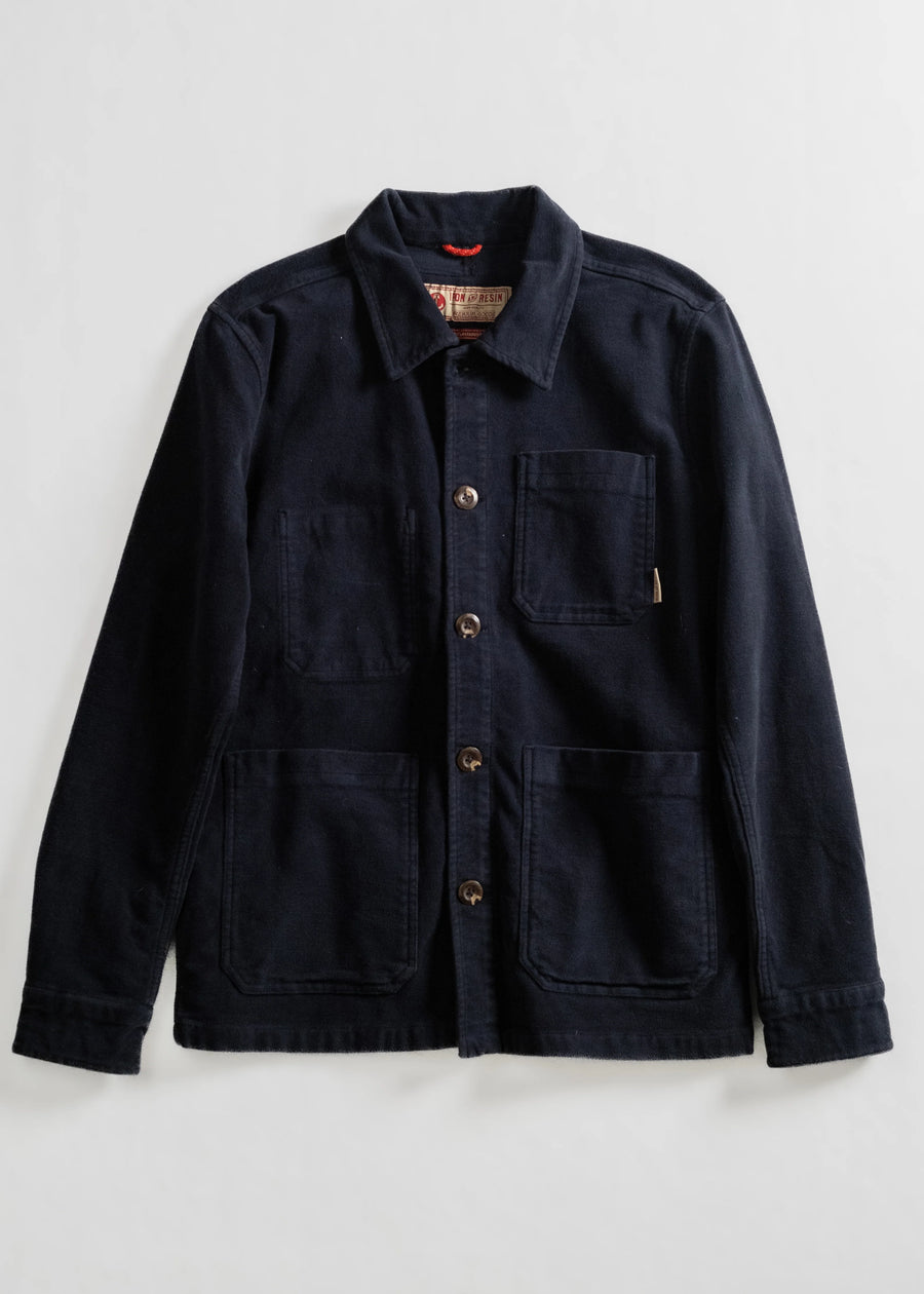 Iron and Resin Worker Moleskin Jacket — Navy / Green / Brown-IRON AND RESIN-Industrie
