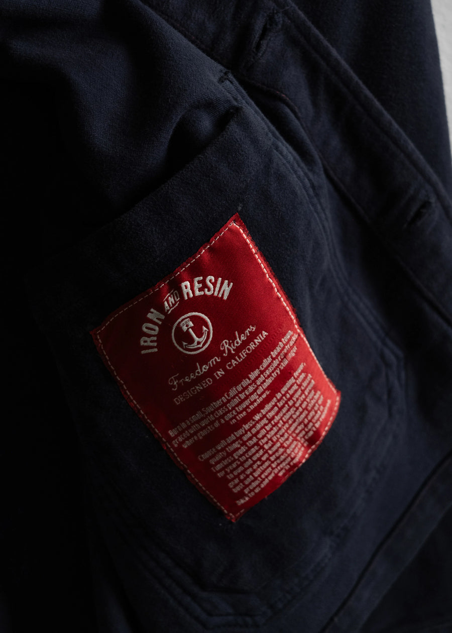 Iron and Resin Worker Moleskin Jacket — Navy / Green / Brown-IRON AND RESIN-Industrie