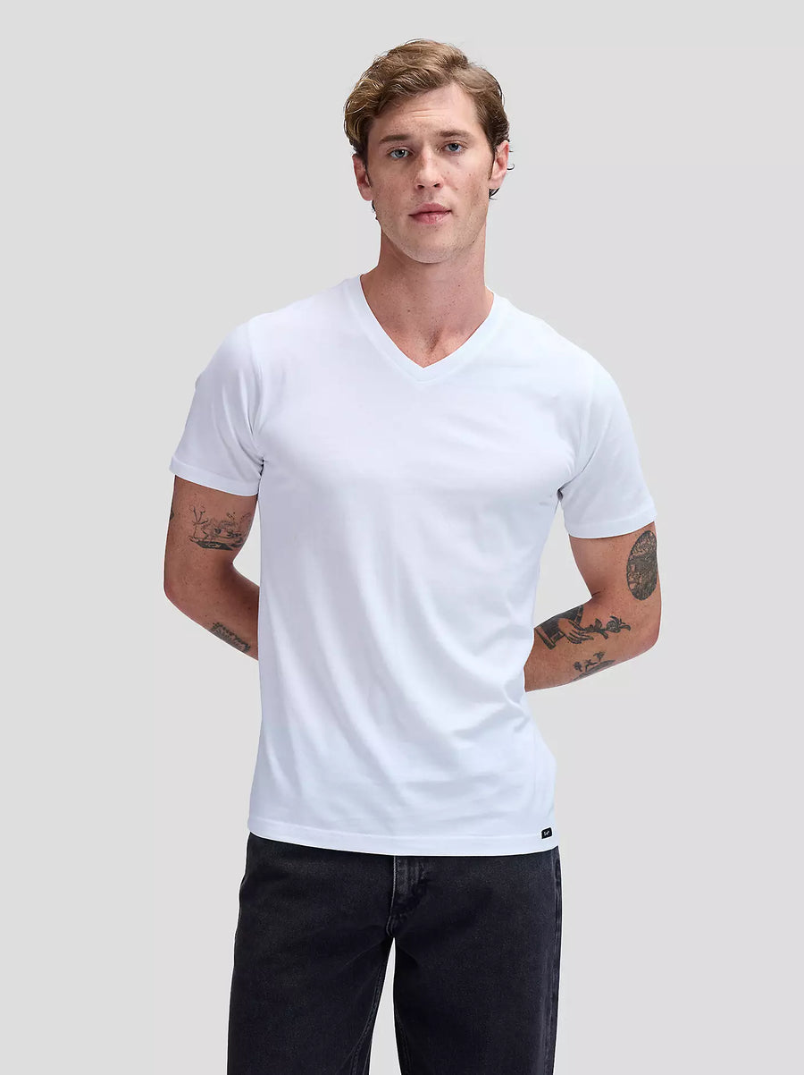 Lee Twin Pack V-Neck T-Shirt — Black & White-LEE-Industrie