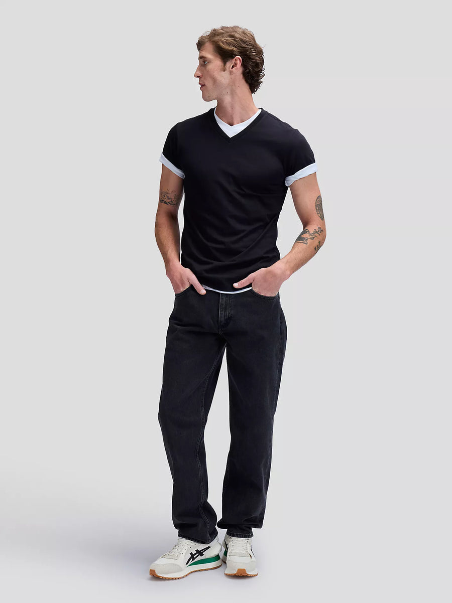 Lee Twin Pack V-Neck T-Shirt — Black & White-LEE-Industrie