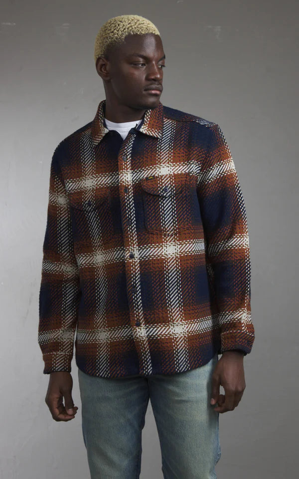 LEE 101 WORKER SHIRT NAVY 2