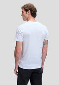 LEE COTTON FITTED V NECK TEE WHITE 2