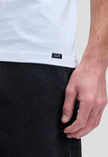 LEE COTTON FITTED V NECK TEE WHITE 3