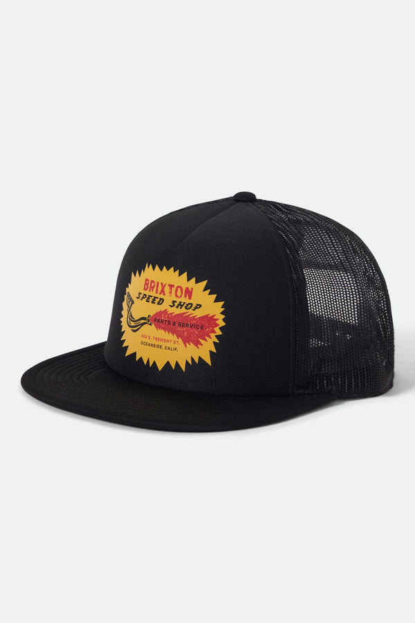 Brixton Mavis MP HP Trucker Hat — Black / Black