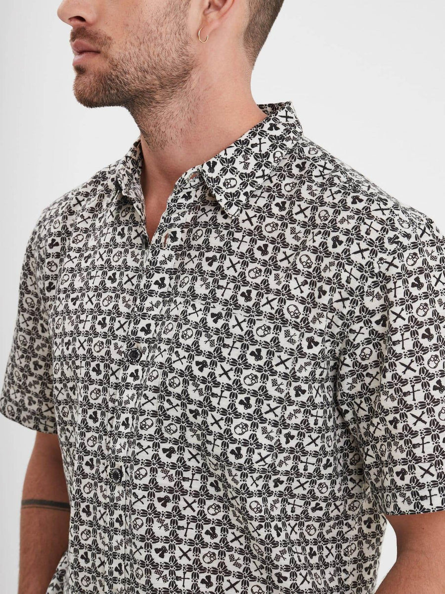 Daytona73 Moss Coton Chanvre Shirt — White/Teak-DAYTONA73-Industrie