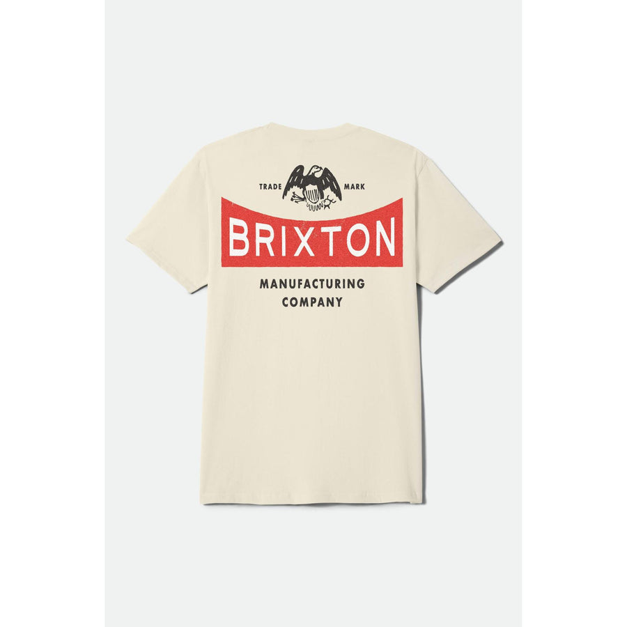Brixton Pinnacle T-Shirt Manches Courtes — Cream Homme-BRIXTON-Industrie