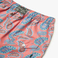 POMPEII DARK PINK BIG PAISLEY SWIM TRUNKS 3