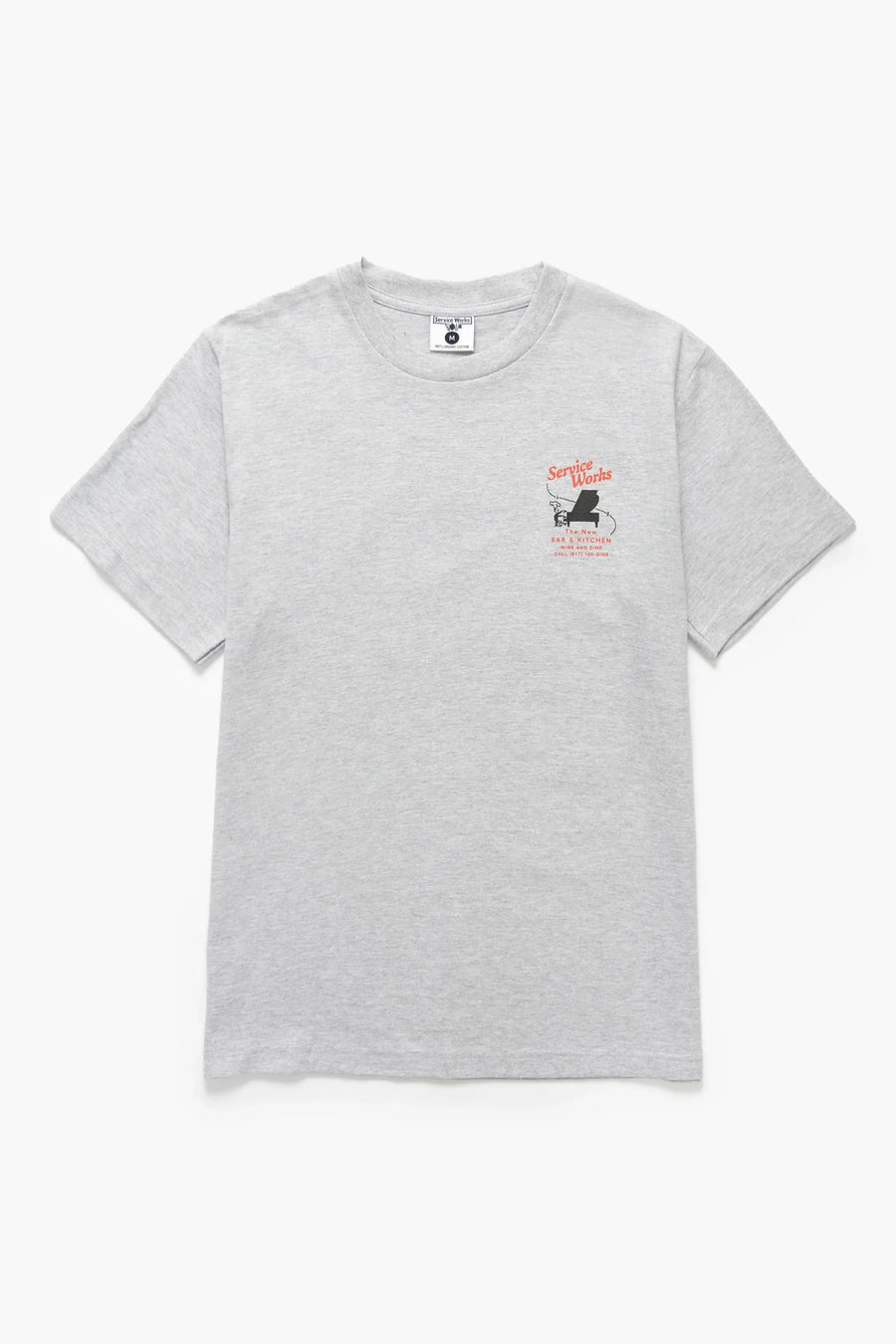 Service Works T-shirt Bar Kitchen Tee — Heather Grey / Navy