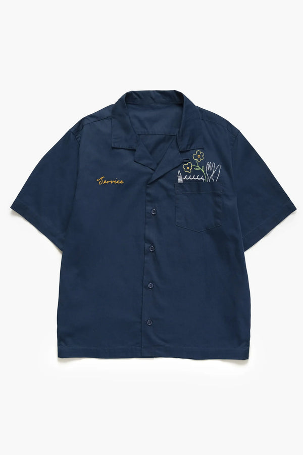 Service Works Chemise Necessities Short Sleeve — Navy
