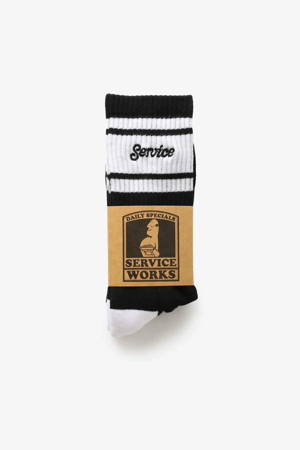 Service Works Chaussettes Logo Runner Socks — Black