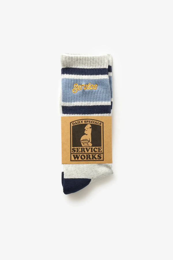 Service Works Chaussettes Logo Runner Socks — Grey