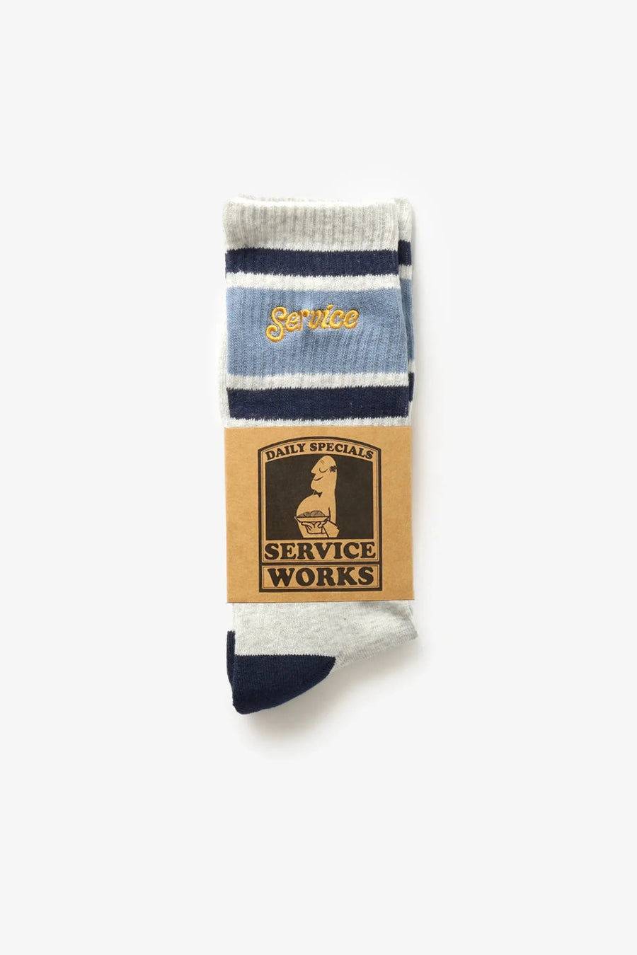 Service Works Chaussettes Logo Runner Socks — Grey