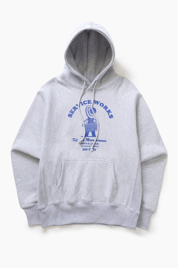 Service Works Hoodie Maintenance — Heather Grey / Navy