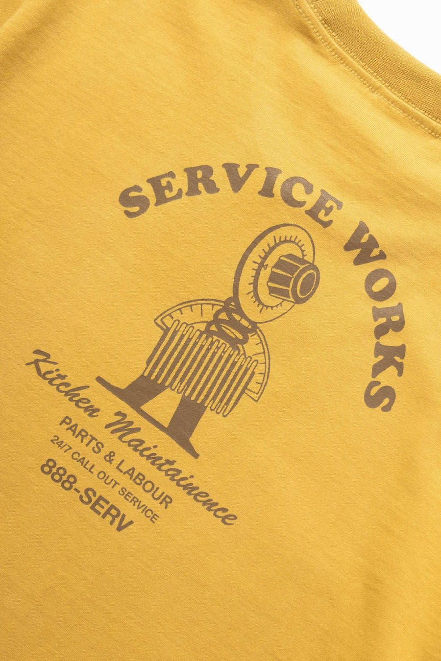 SERVICE WORKS   Maintainence Tee   Mustard   6