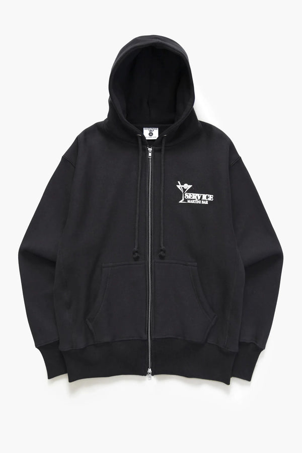 Service Works Hoodie Martini Zipper — Black
