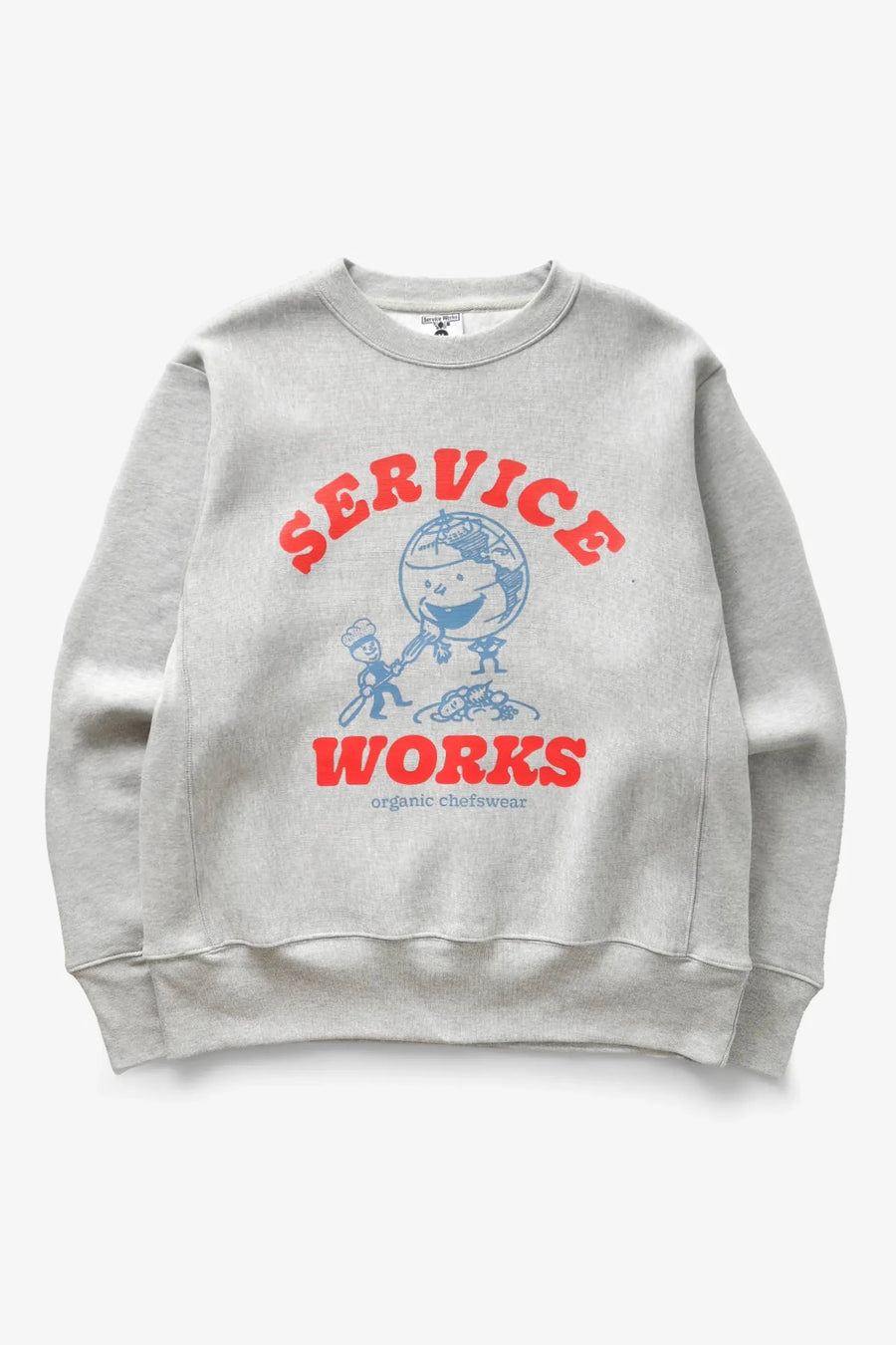 Service Works Sweat Organic Chefswear Crewneck — Marl Grey