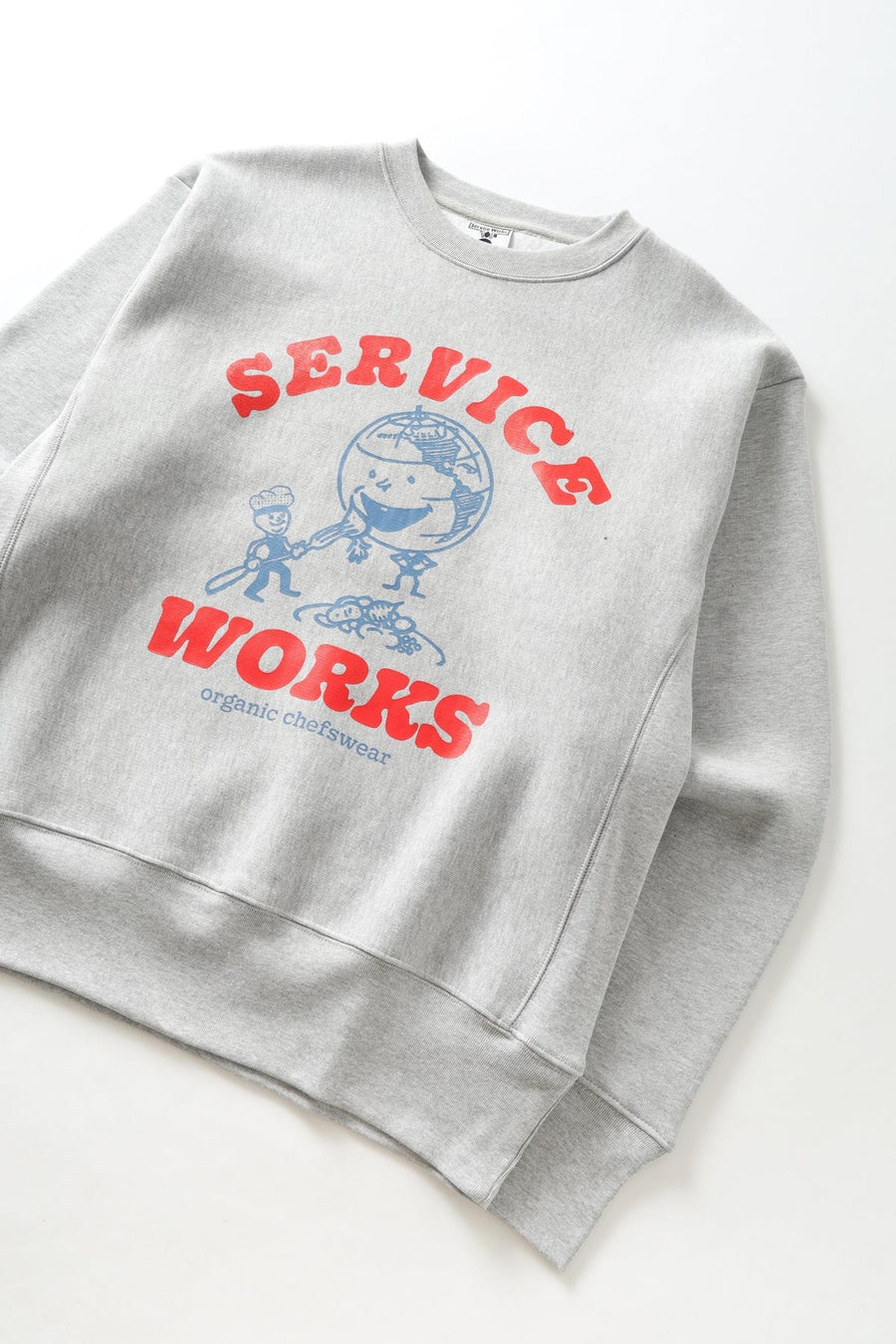 SERVICE WORKS   Organic Chefswear Crewneck   Marl Grey   2