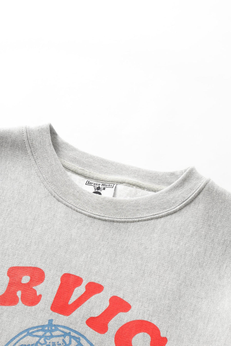 SERVICE WORKS   Organic Chefswear Crewneck   Marl Grey   3
