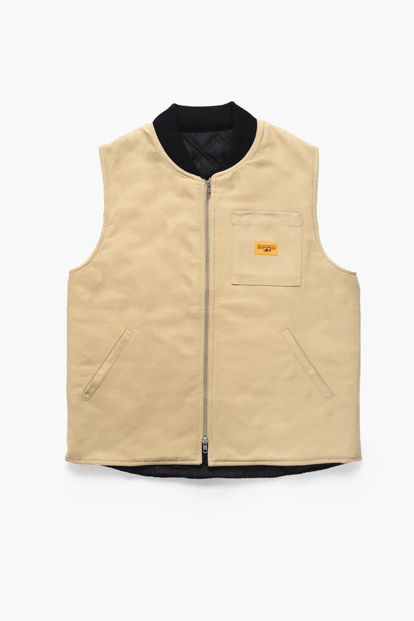 Service Works Gilet Padded Work Vest — Pale Khaki