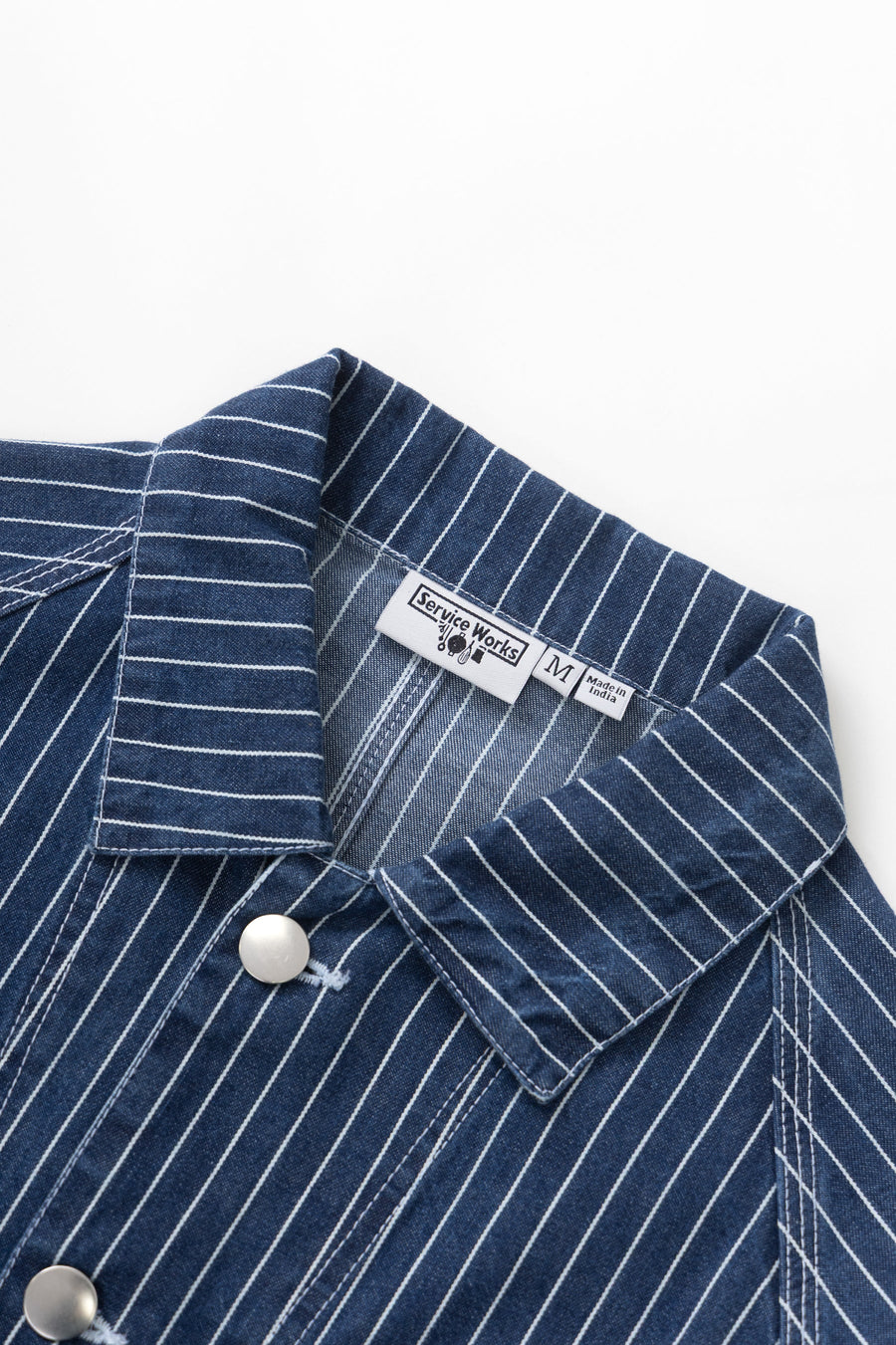 SERVICE WORKS   Pinstripe Denim Coverall 2.0   Indigo   2