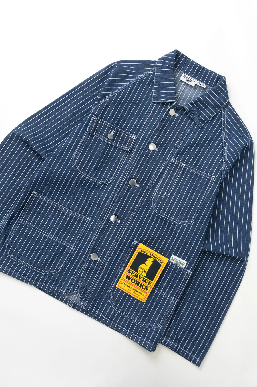 SERVICE WORKS   Pinstripe Denim Coverall 2.0   Indigo   3