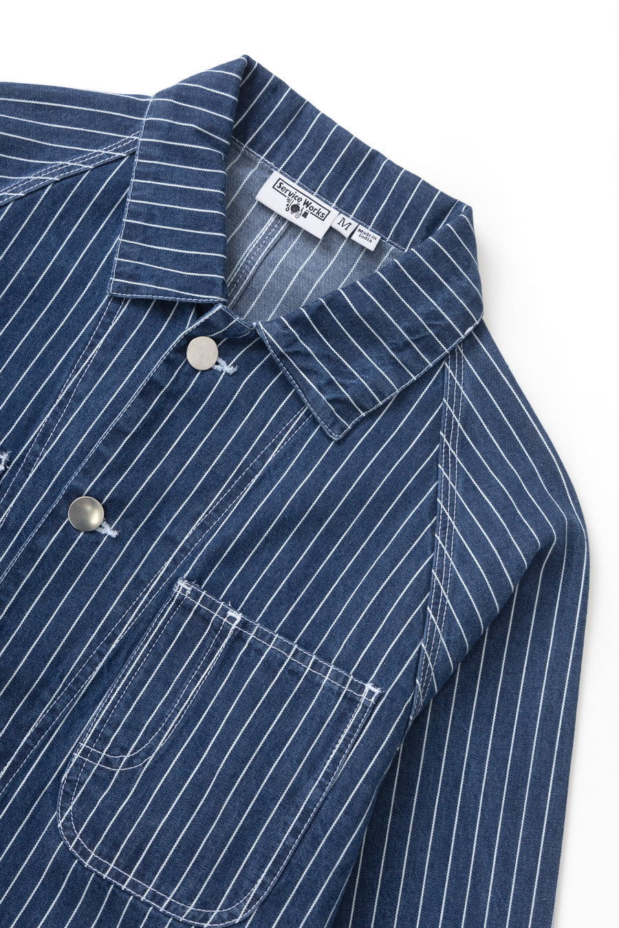 SERVICE WORKS   Pinstripe Denim Coverall 2.0   Indigo   4