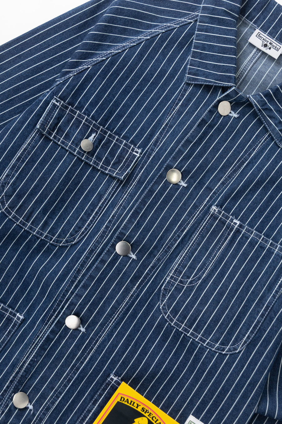 SERVICE WORKS   Pinstripe Denim Coverall 2.0   Indigo   5