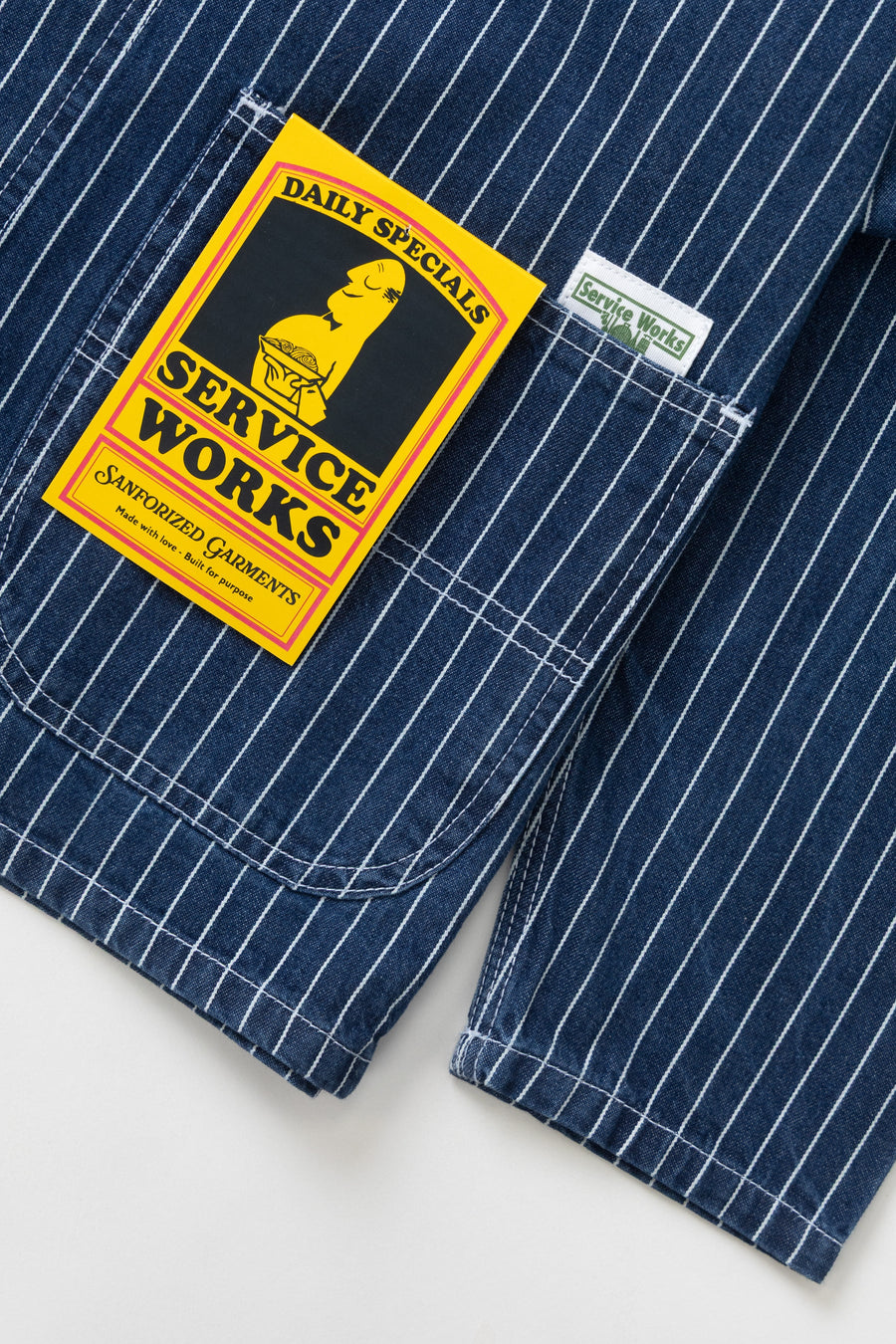 SERVICE WORKS   Pinstripe Denim Coverall 2.0   Indigo   6