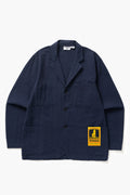 Service Works Veste Seersucker Server Suit — Dark Navy / Sage