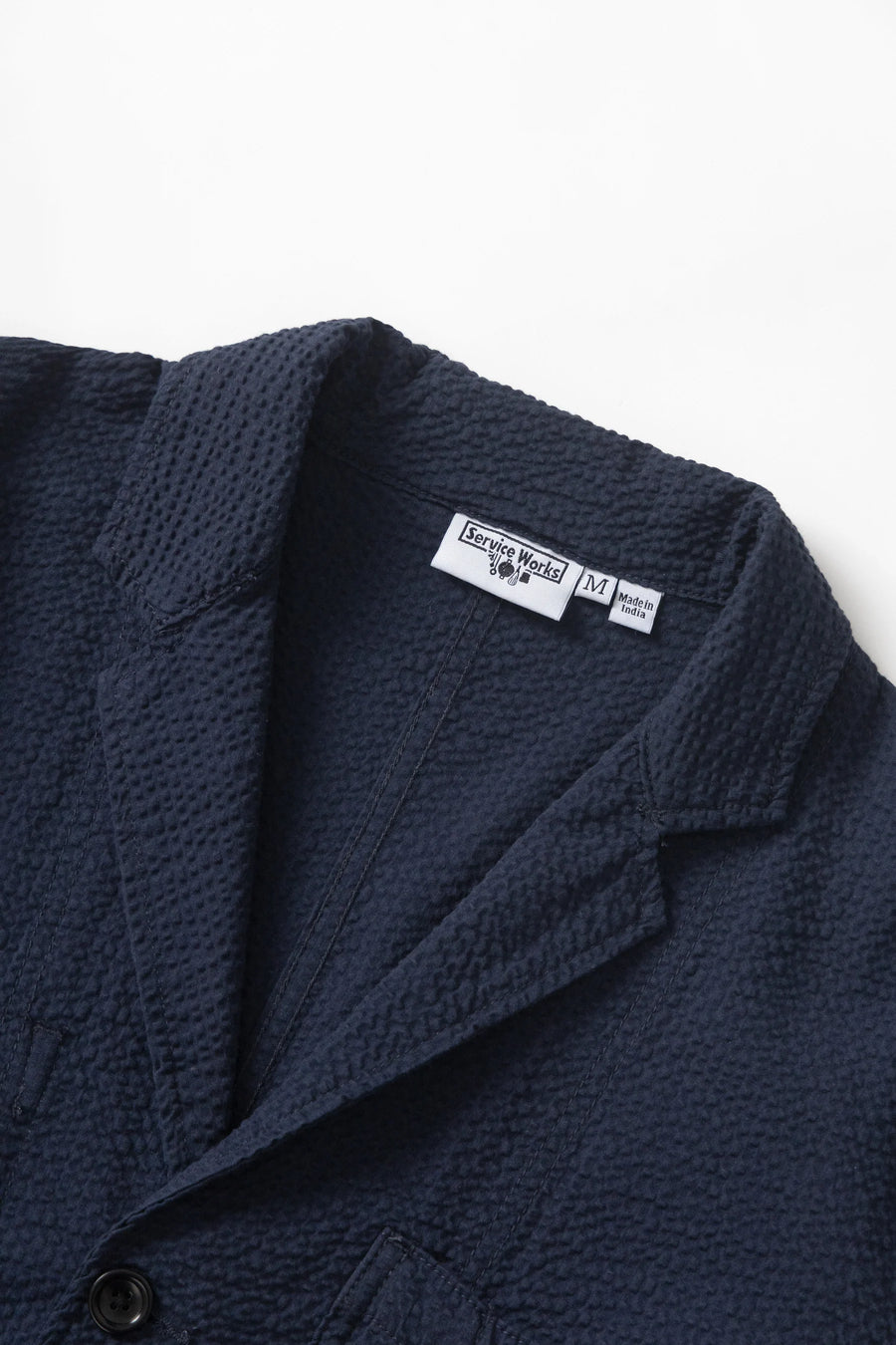 SERVICE WORKS   Seersucker Server Suit Jacket   Dark Navy   2