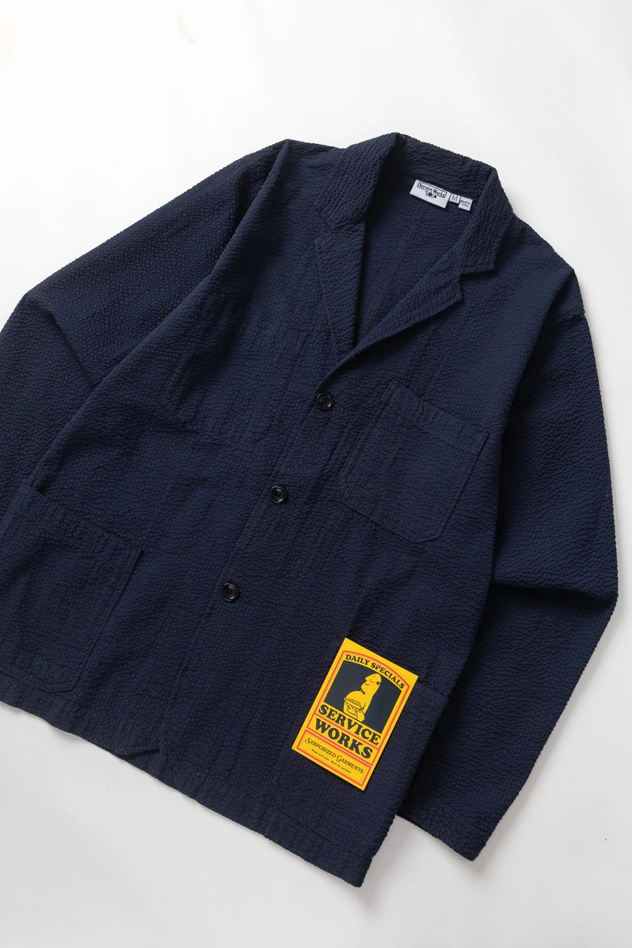 SERVICE WORKS   Seersucker Server Suit Jacket   Dark Navy   3
