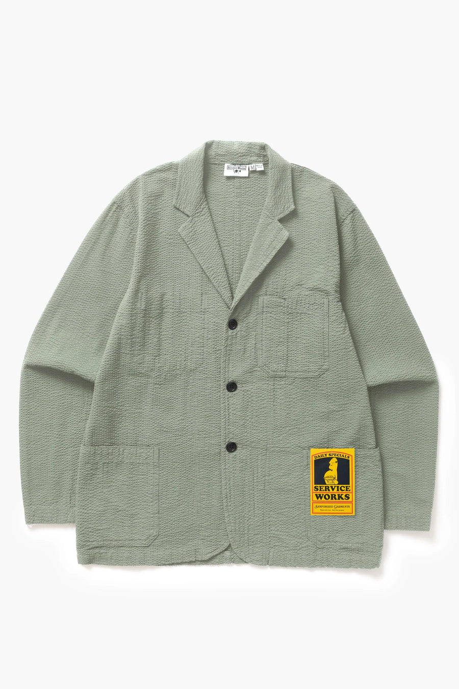 SERVICE WORKS   Seersucker Server Suit Jacket   Sage   1