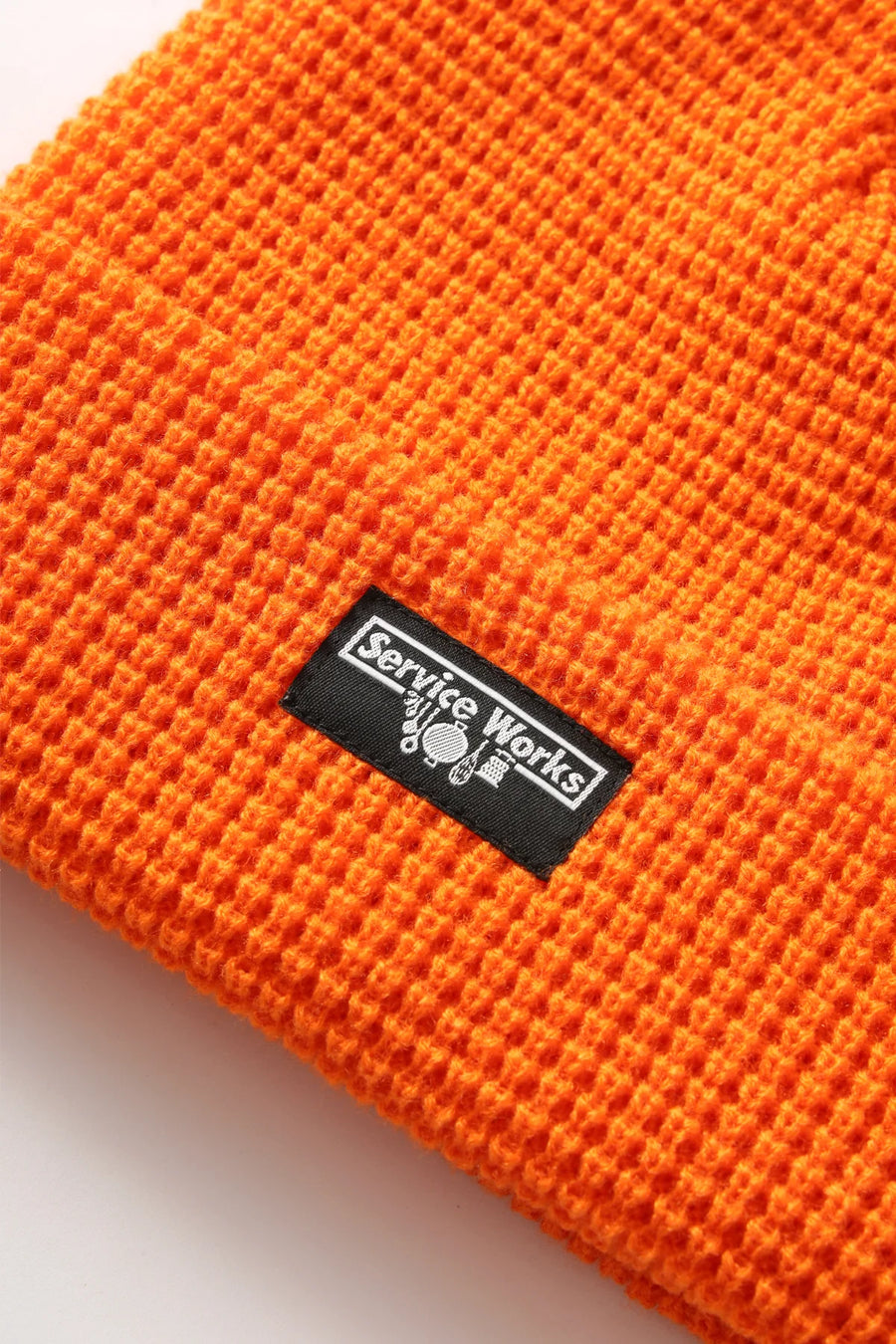 SERVICE WORKS   Waffle Logo Beanie   Orange   3
