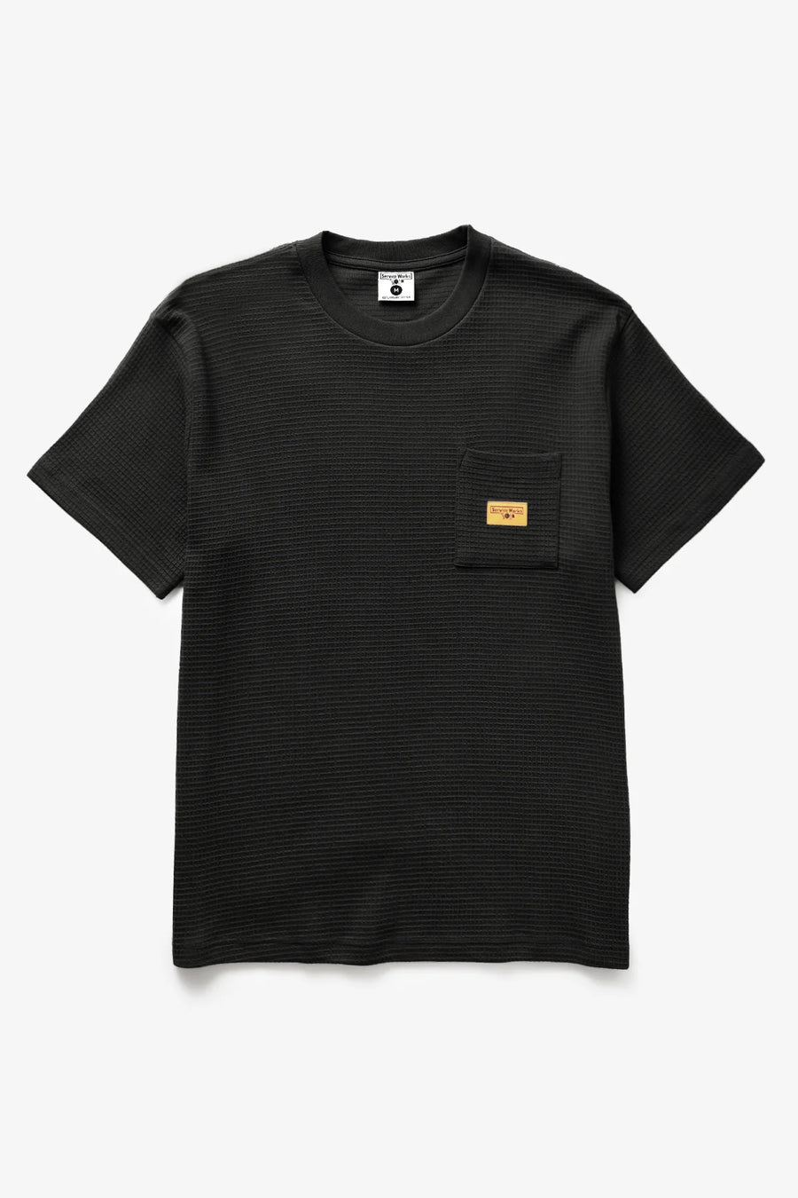 Service Works T-shirt Waffle Pocket Tee — Black