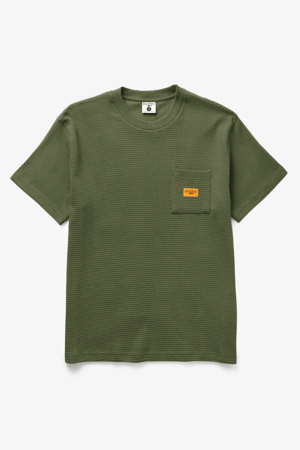 Service Works T-shirt Waffle Pocket Tee — Olive