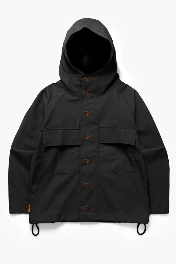 Service Works Parka Waxed Cotton Allotment — Black / Ochre