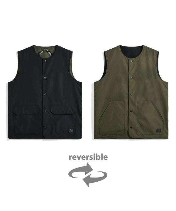 Taion Gilet Non Down Military Réversible — Col Rond