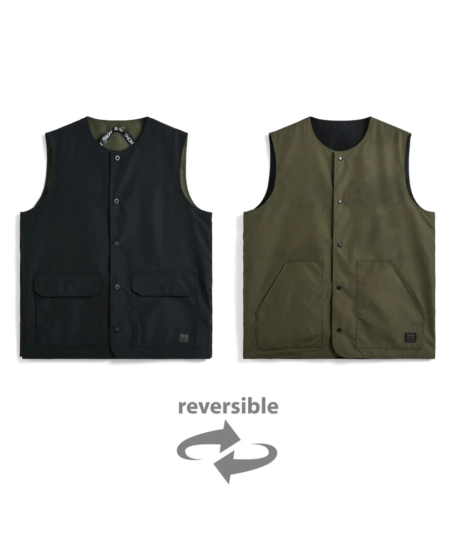 Taion Gilet Non Down Military Réversible — Col Rond