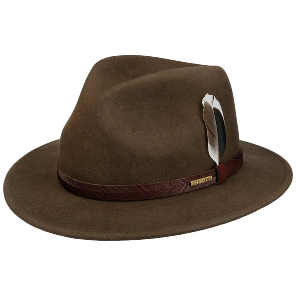 Stetson Chapeau Traveller Wool Felt — Dark Earth