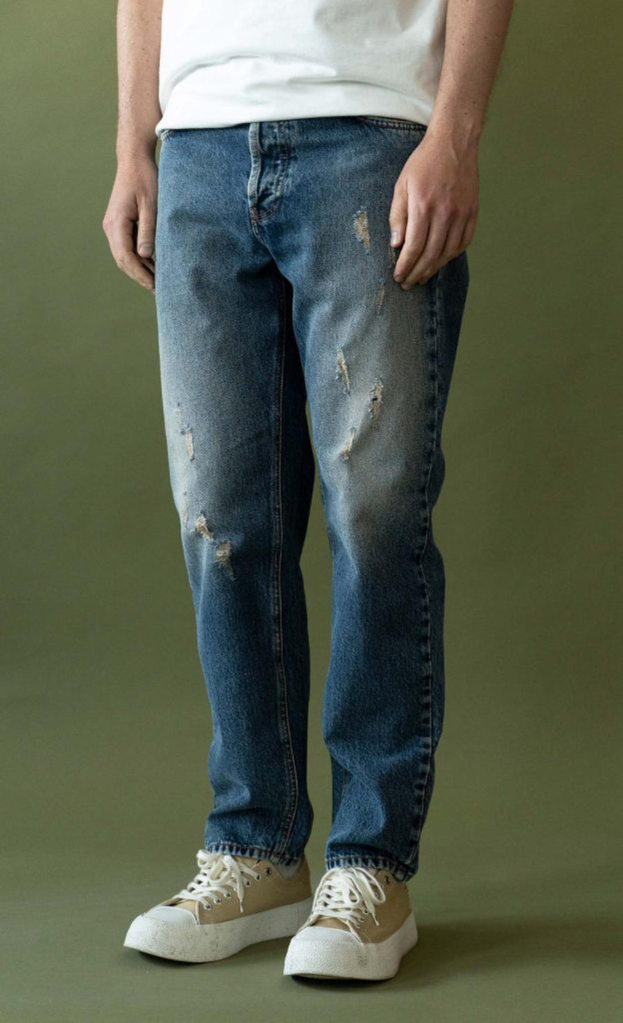 Wooden Pantalon Cambridge — Sand Broken