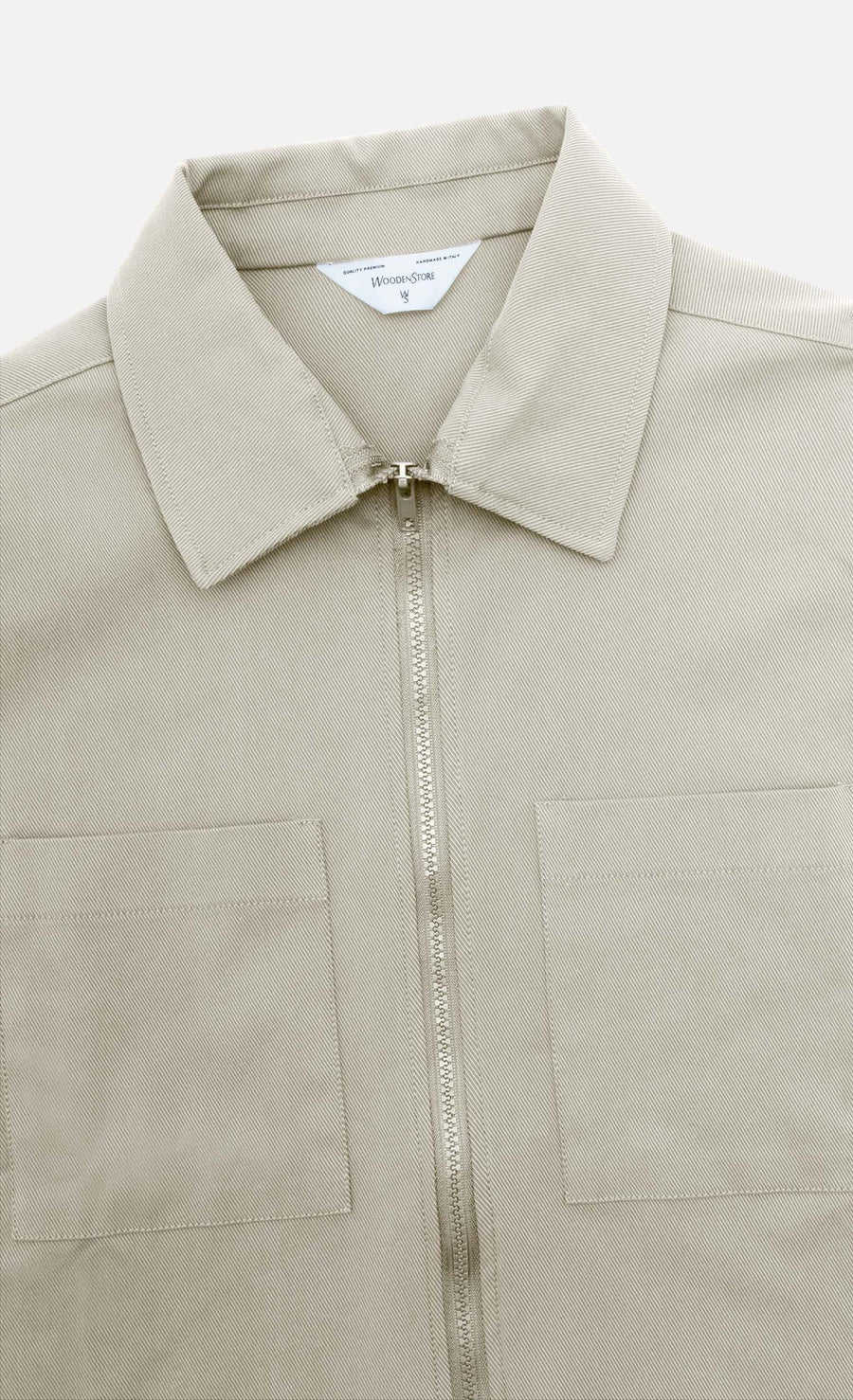 Wooden Zip Shirt — Beige Homme-WOODEN-Industrie