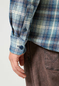 WRANGLER 2 PKT SHIRT BLUE GREY 4