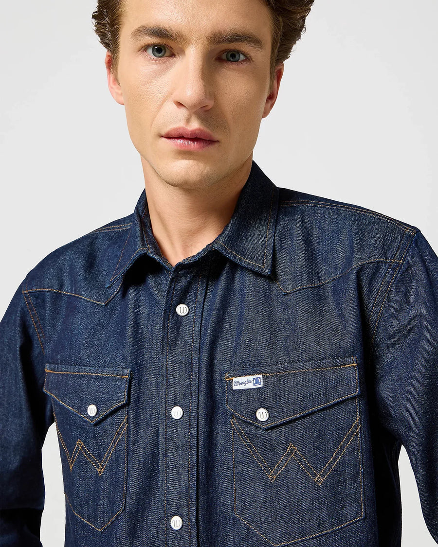 WRANGLER 2 PKT SHIRT RINSE 3