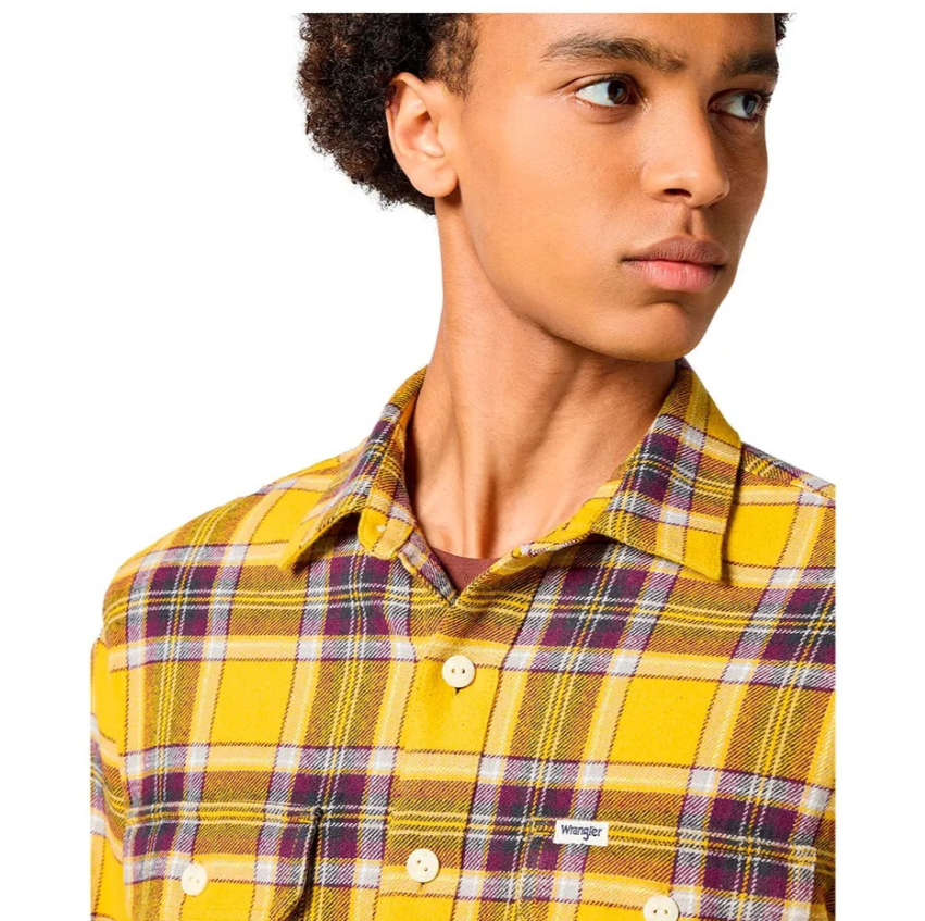 WRANGLER 2 PKT SHIRT YELLOW 3
