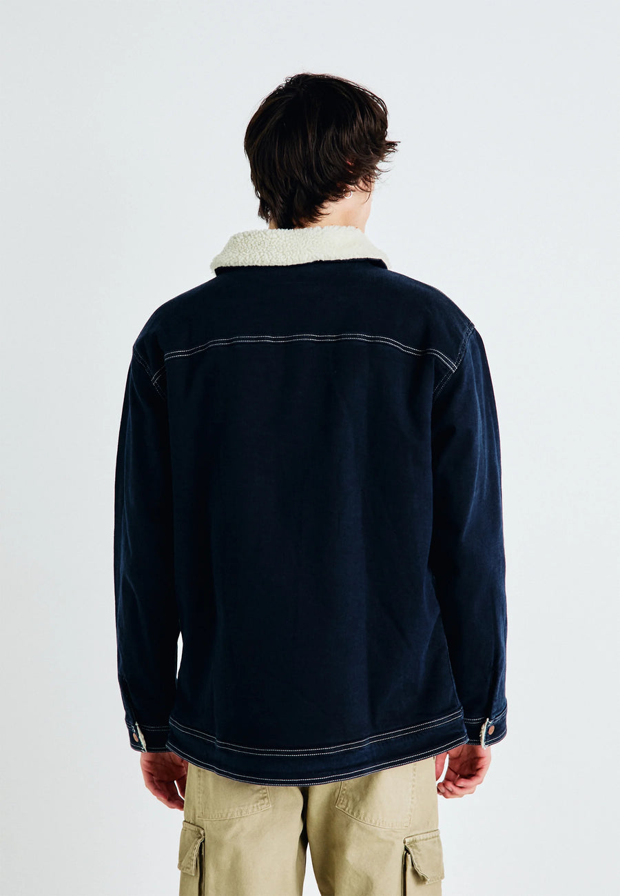 WRANGLER CASEY SHERPA JACKET MIDNIGHT 3