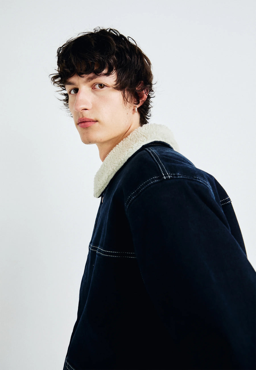 WRANGLER CASEY SHERPA JACKET MIDNIGHT 4